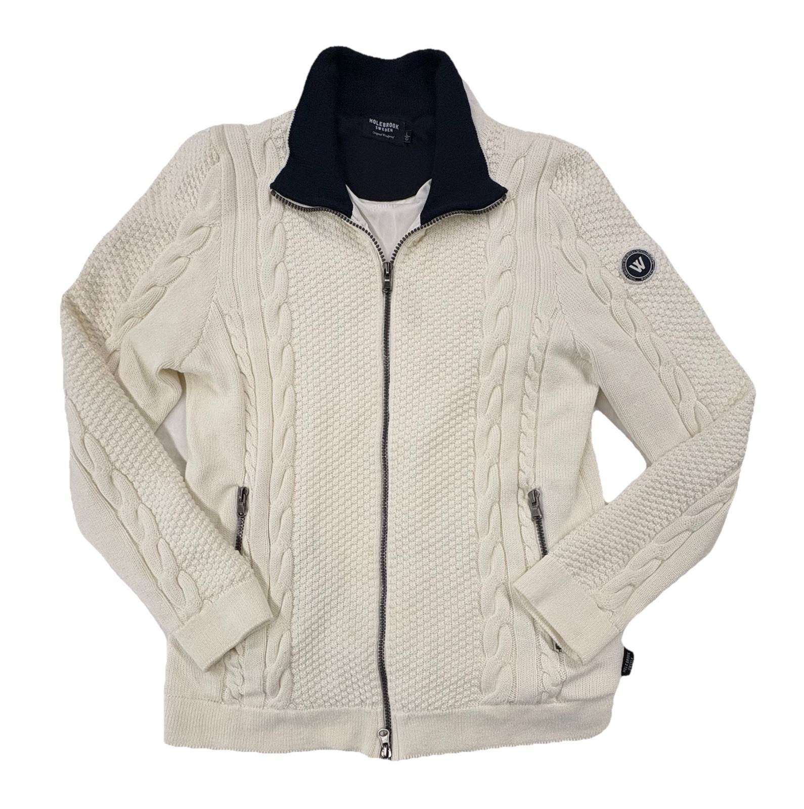 Holebrook Sweden Women’s Windproof Full Zip Sweater Jacket Organic Cotton Large