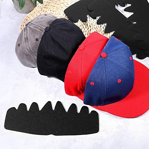 JIYIN 10 PCS Black Baseball Cap Inserts Hat Shaper Felt