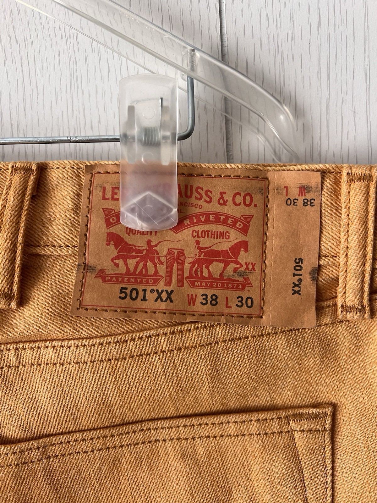 Levis 501 XX Yellow Gold Mustard Men’s Size 40×30 TRUE TO SIZE Button Fly