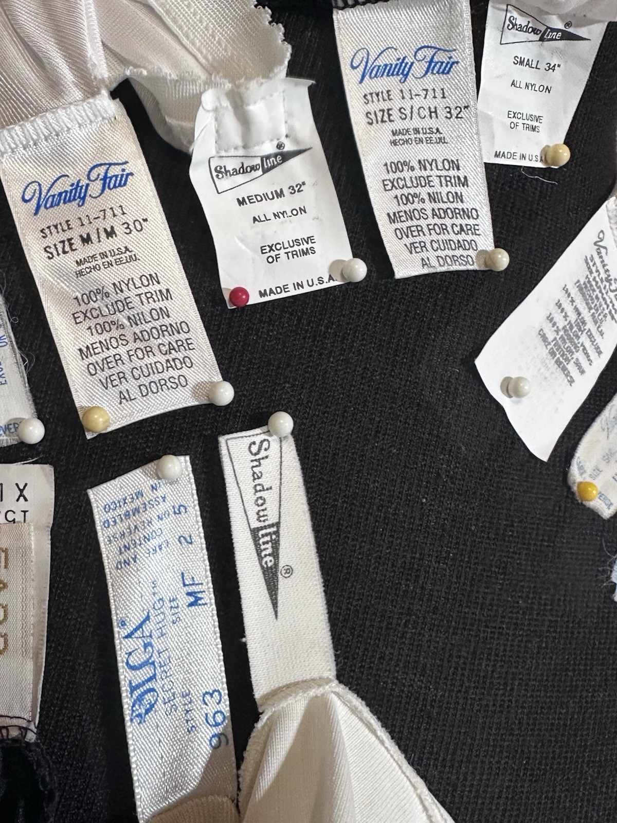 34pc Vintage Lingerie Lot Vanity Fair Farr West Shadowline Olga Slips Camisoles