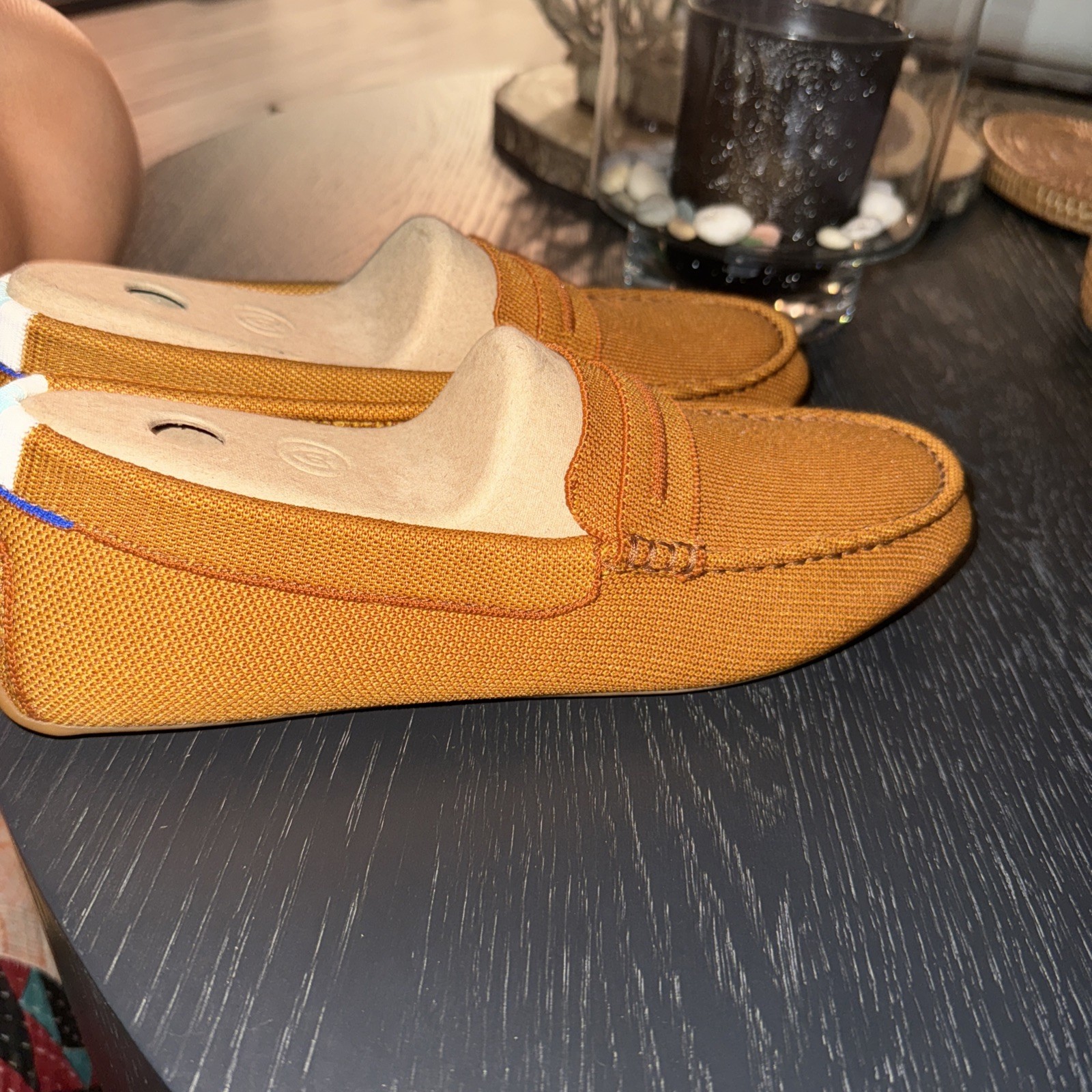 Rothy’s The Driver Driving Loafer Slip On Flat Cognac Womens 10-10.5 US