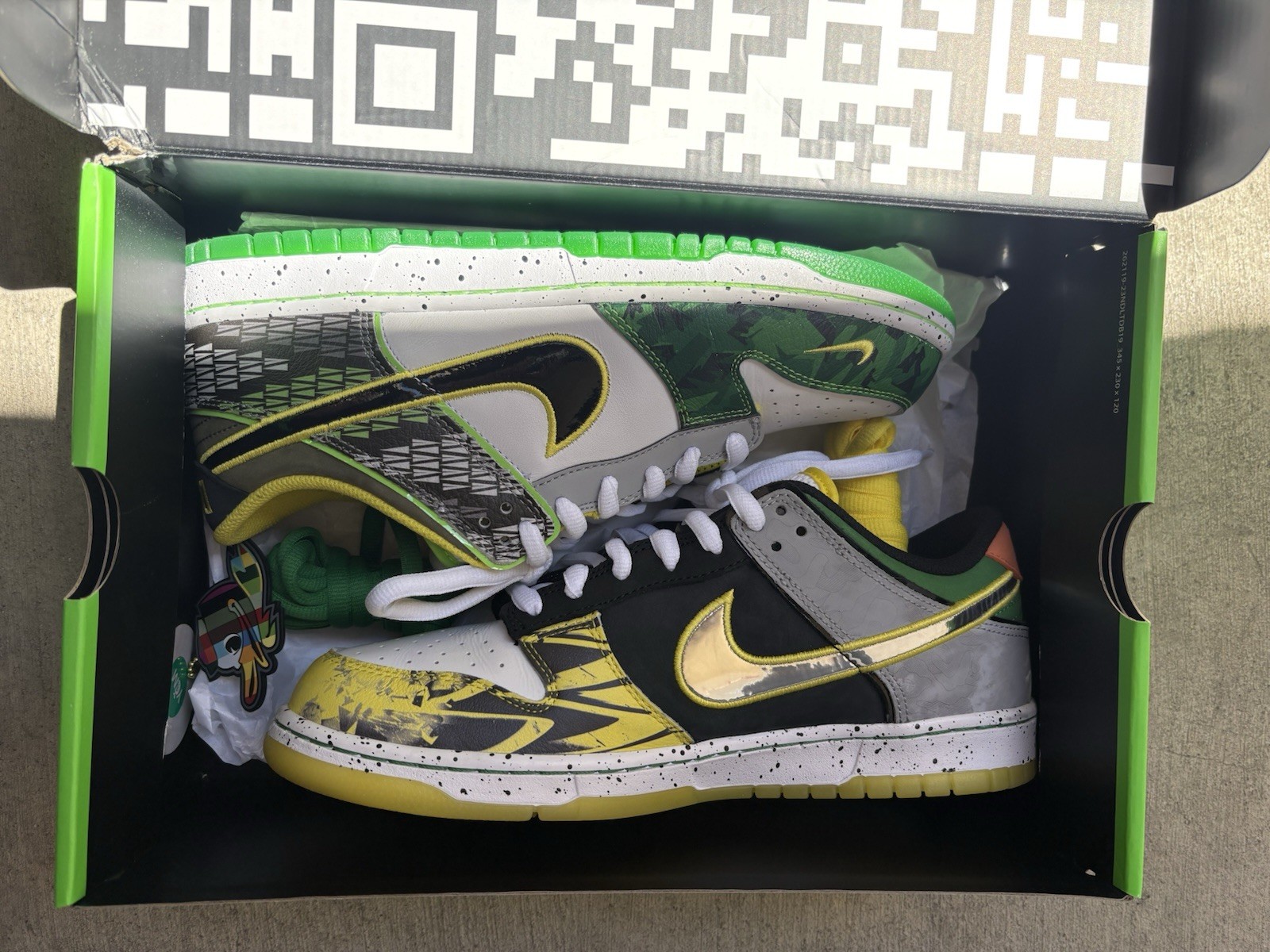 Nike Dunk PE Low What the Duck – University of Oregon Away – Size 10.5