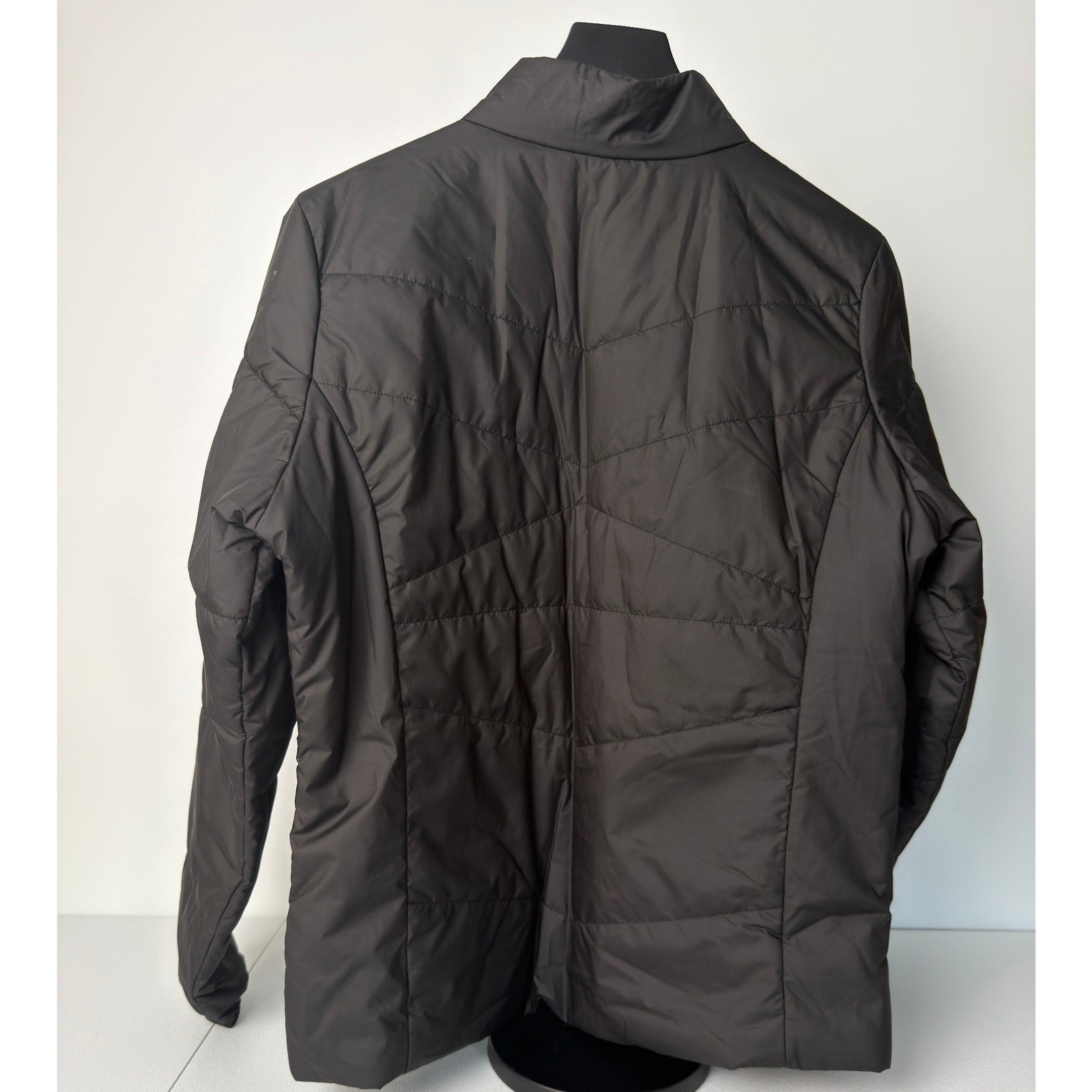 The North Face Womens Black Quilted Puffer Jacket Full Zip Insulated Coat L