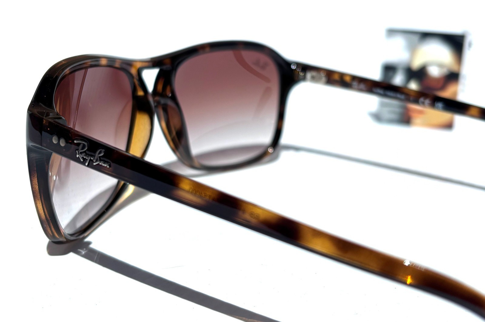 Ray Ban CATS 4000 Light Havana GRADIENT Crystal Brown Sunglass RB 4128 710/51
