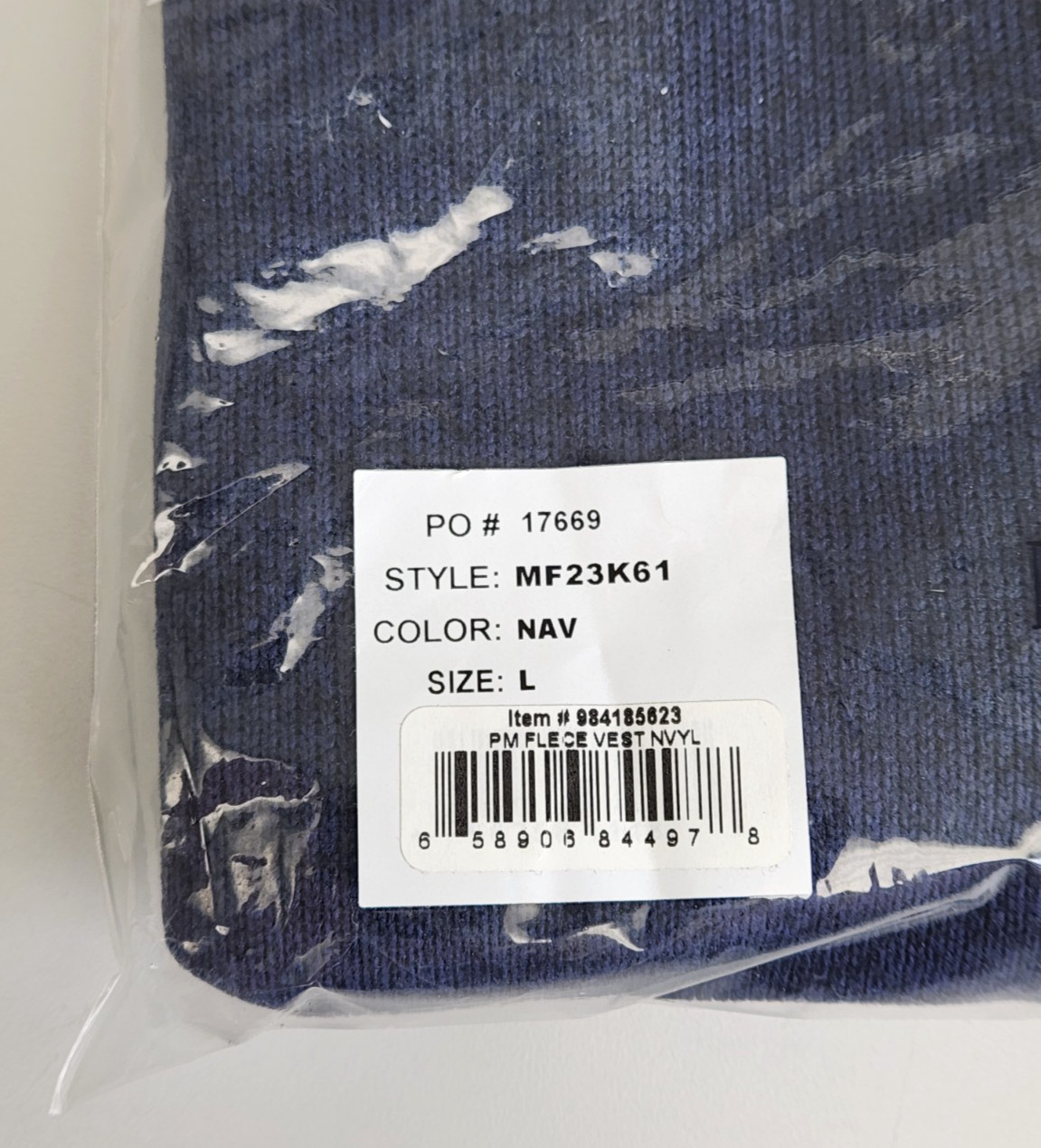 Peter Millar Crown Sweater Full-Zip Fleece Vest Navy Blue Men’s Size L Large NEW