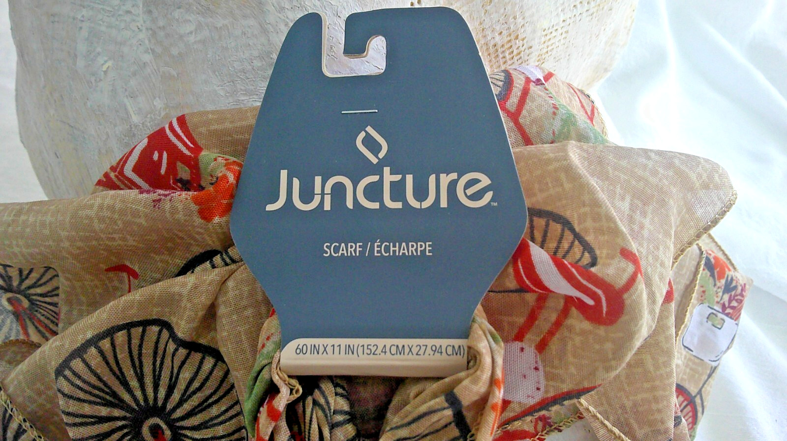 Juncture Bicycle Scarf Multicolored 100% Polyester 60 x 11 Inches New
