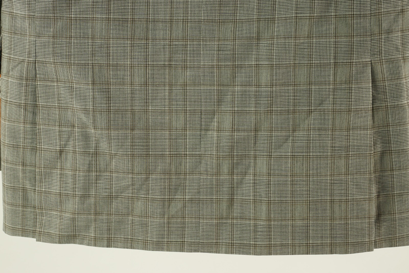 New $425 Tallia Verdello Men’s 38R Cream Gray Brown Woven Wool Plaid Suit Jacket