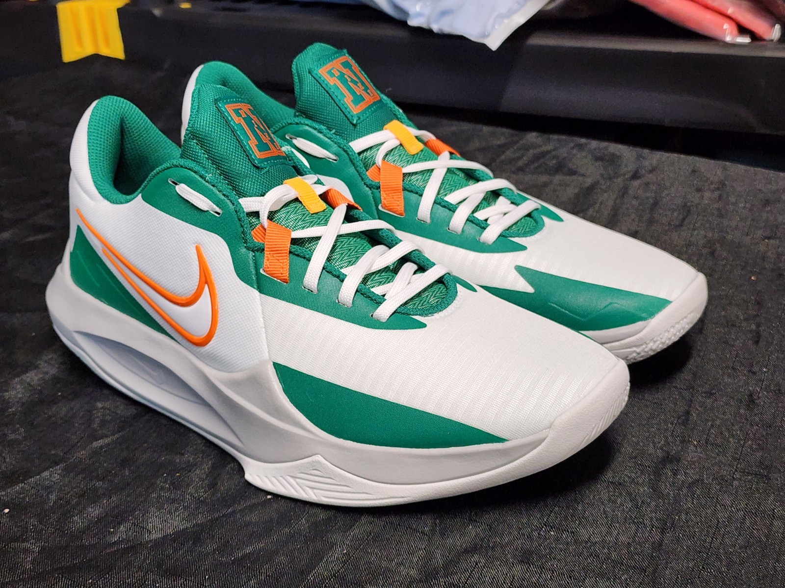 Nike Precision 6 Malachite Safety Orange DD9535-103 White Green Men’s Sneaker