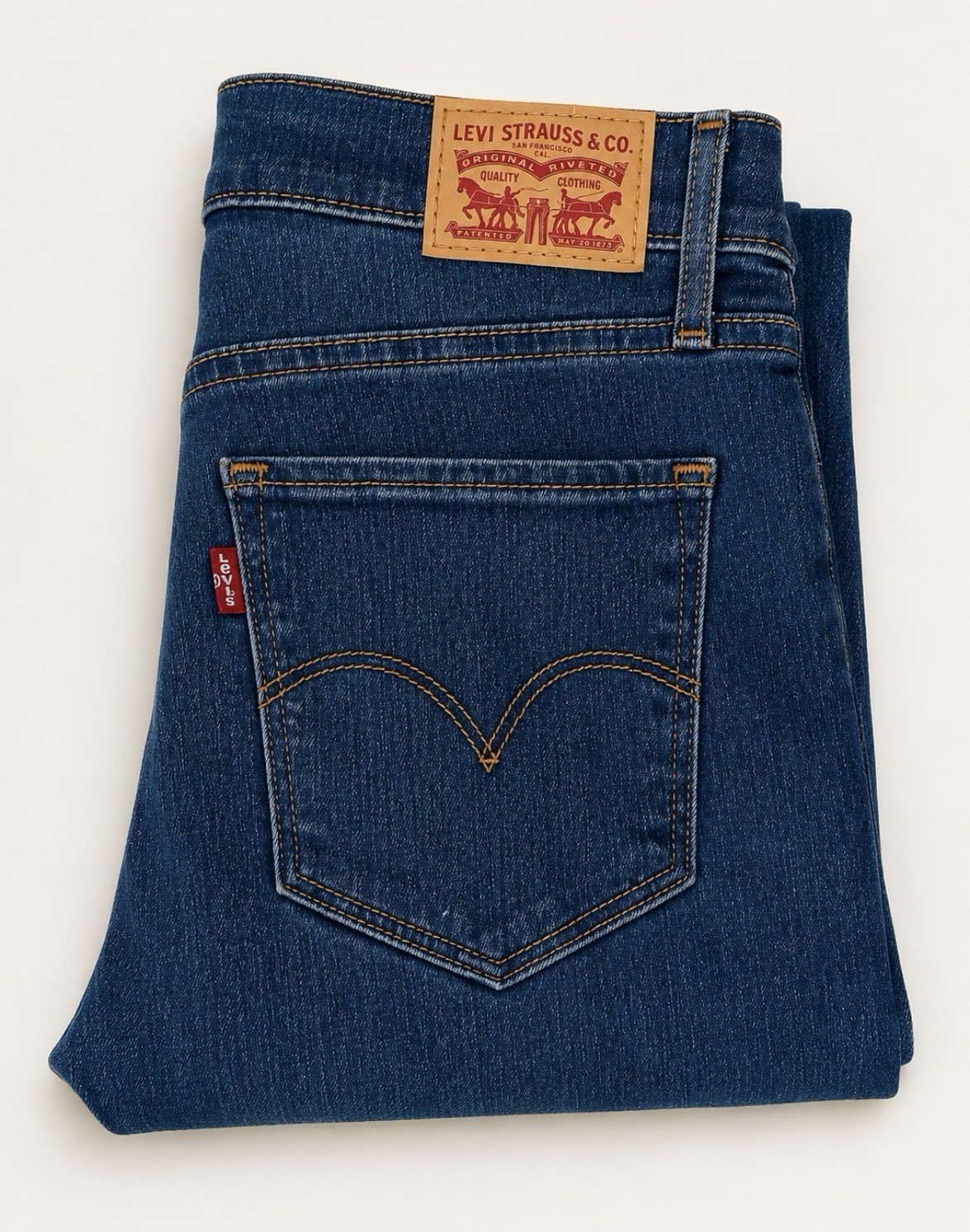 Levi’s 314 Shaping Straight Women’s Jeans Size 27 Dark Blue Stretch Denim
