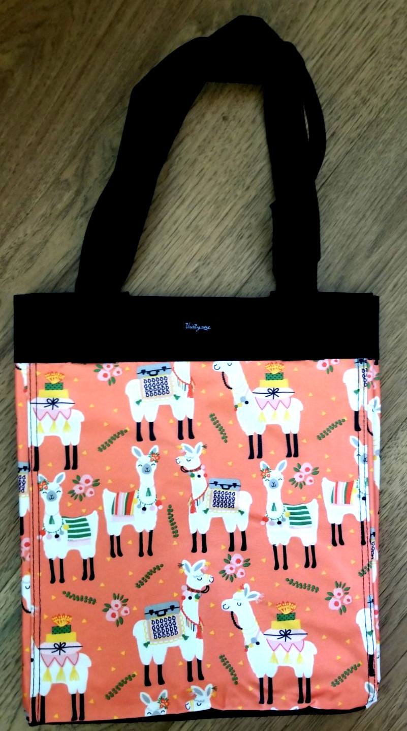 NEW! Thirty One Essential Storage Tote Black Windowpane Plaid Moosin Around 31