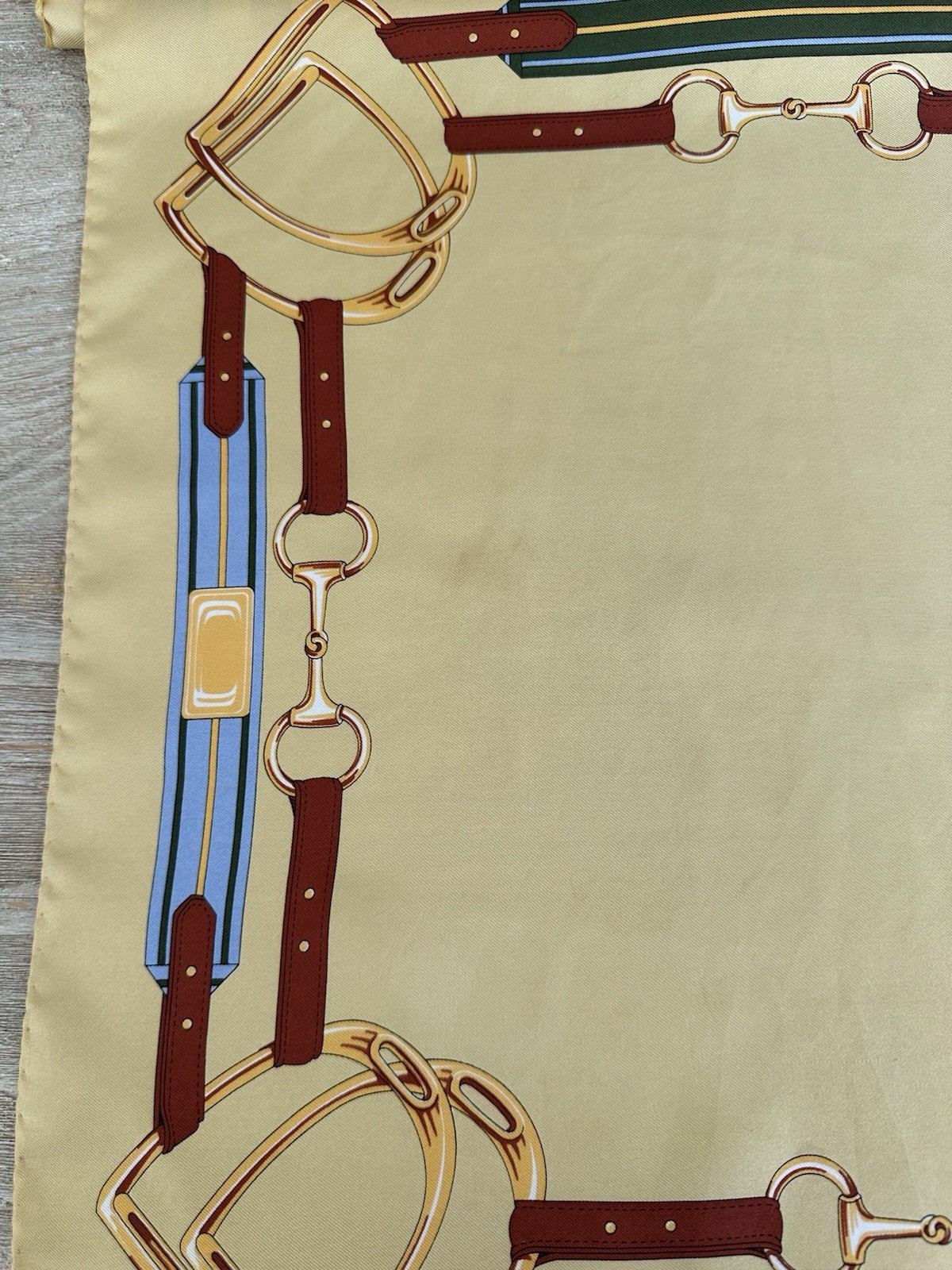 VTG BURBERRYs EQUESTRIAN Horse Bit SILK SCARF Oblong See Flaws in Pictures