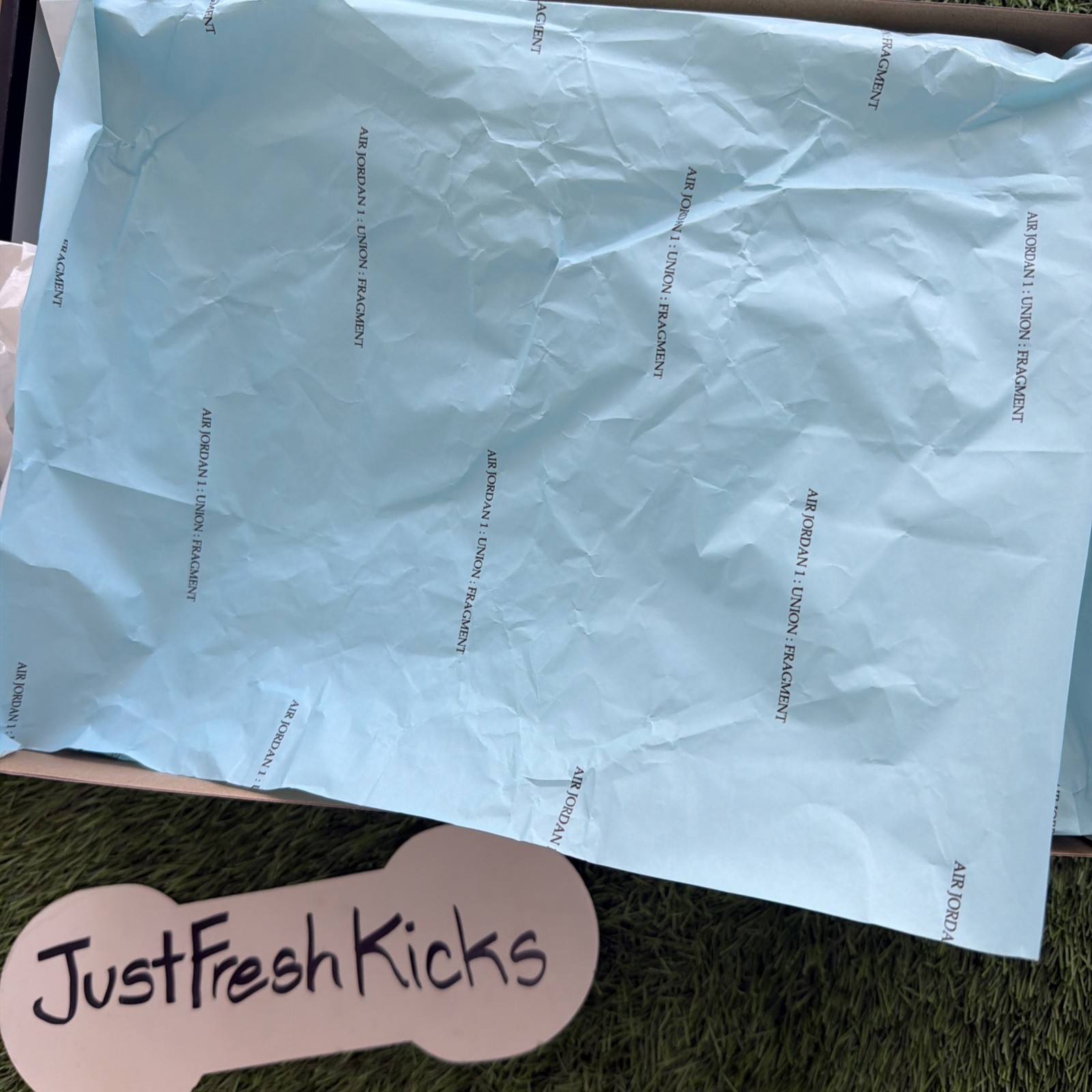 * EMPTY SHOE BOX * Size 9.5 – Air Jordan 1 High Fragment Union Royal IO7847-002