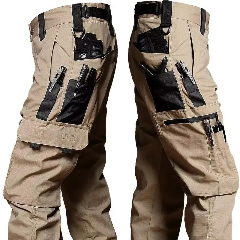 New Tactical Work Pants Men Outdoor Cargo Trousers Multi-Pocket Waterproof Pant