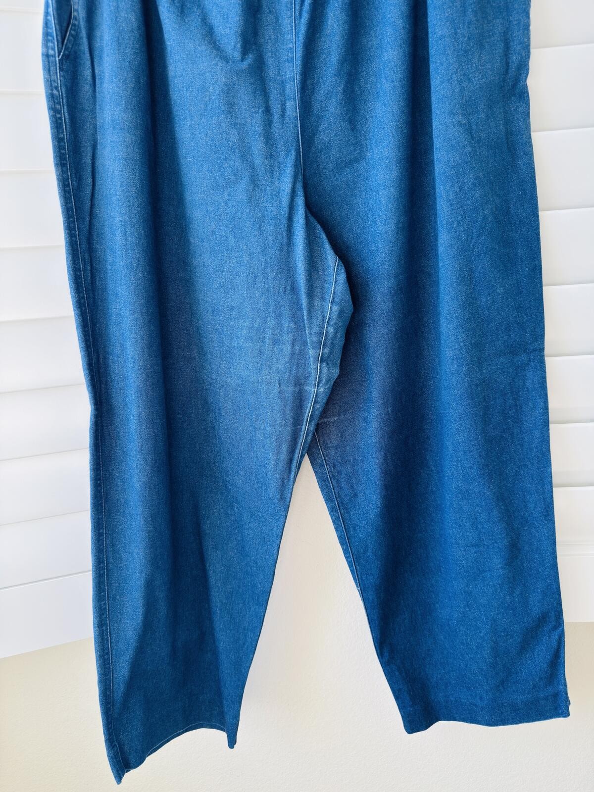 Alfred Dunner Blue Denim Elastic Waist Pants – Size 18