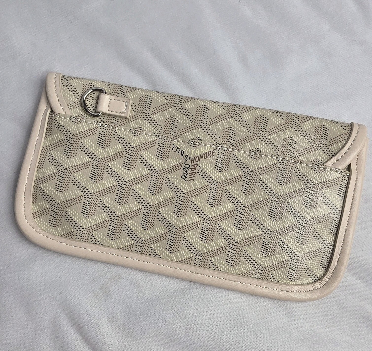 Goyard Goyardine Herringbone PVC Leather Pouch Bag Wallet 7.75″ Pre-Owned