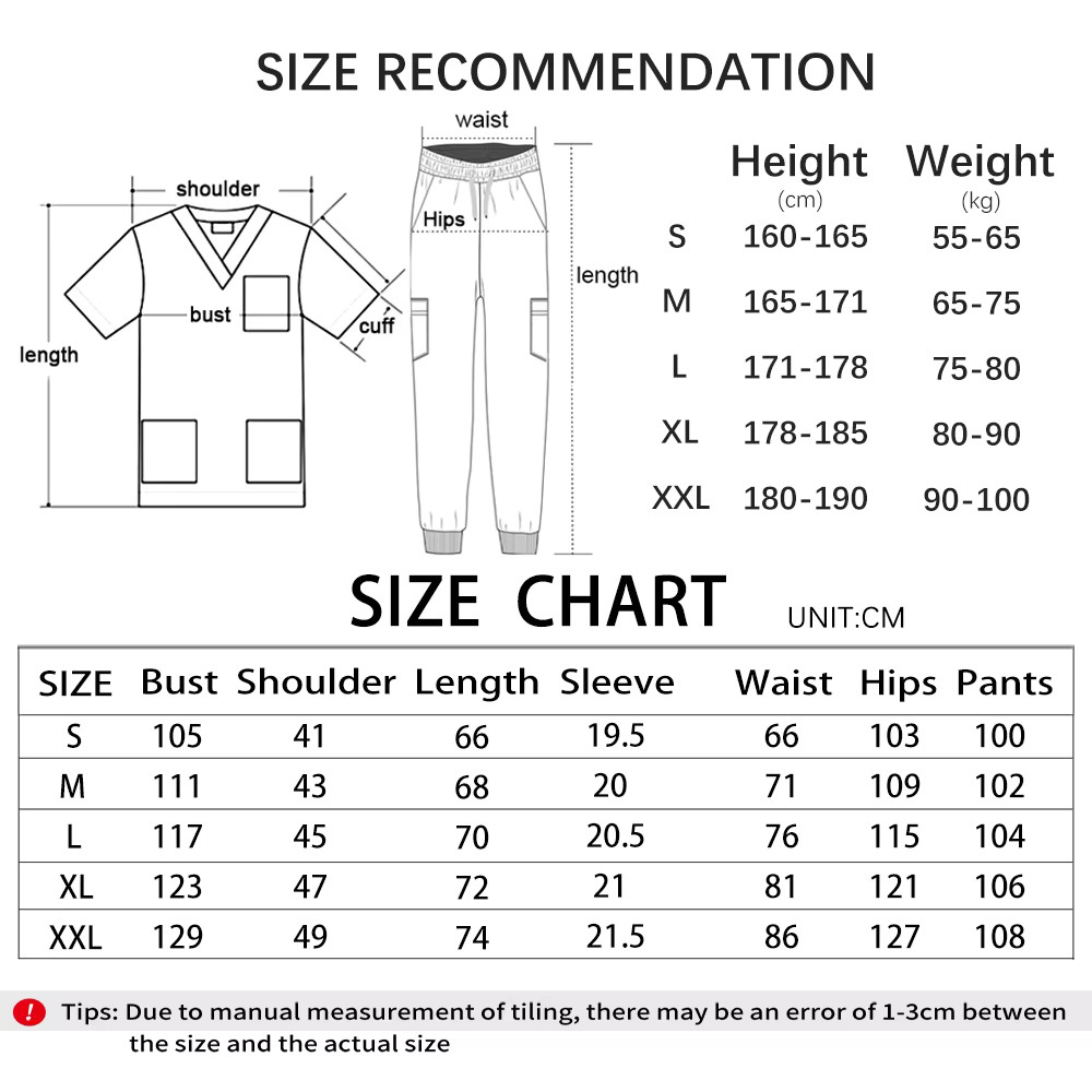 Lightweight Anti-Wrinkle Surgical Uniform Nurse Scrub Set for Women & Men Gift