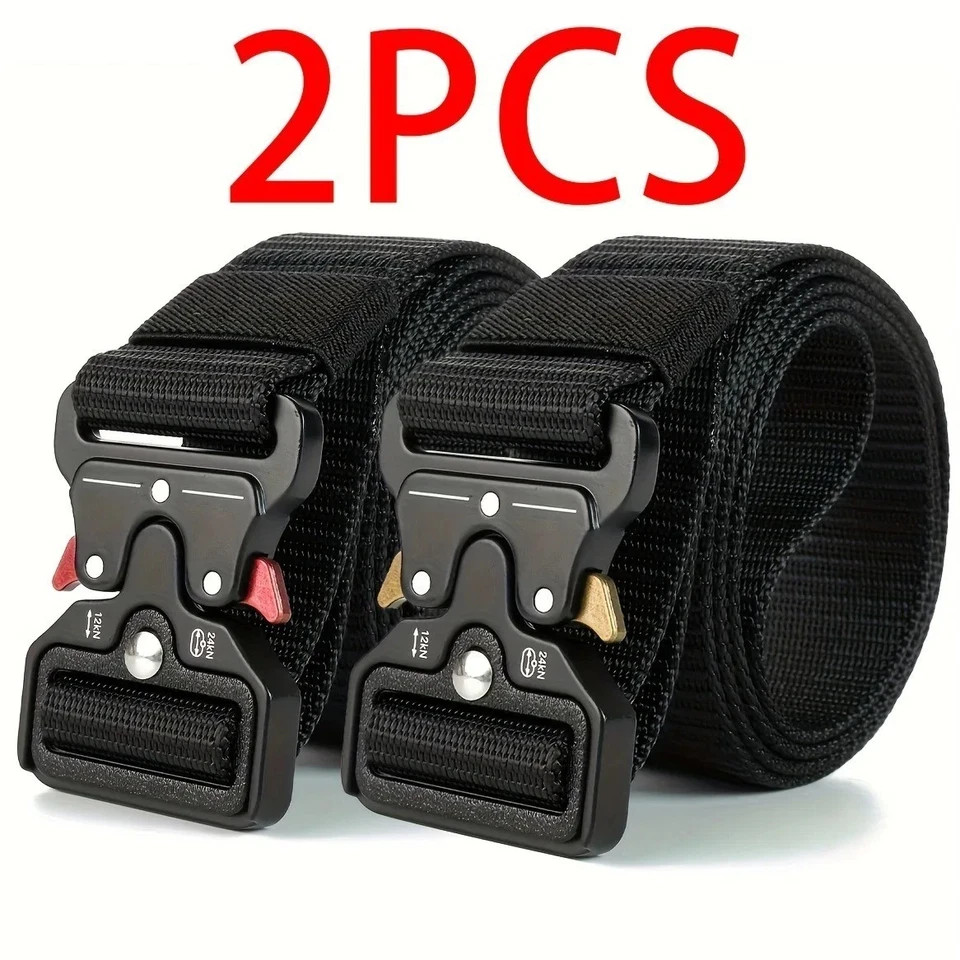 Genuine Tactical Belt Quick Release Nylon Military Outdoor Sports Black Unisex