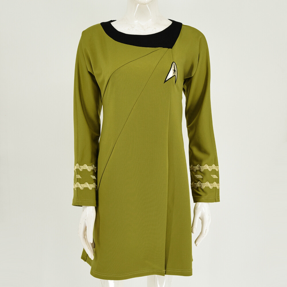 Classic TOS Blue Uniform Female Duty TOS Red Dress Halloween Costumes