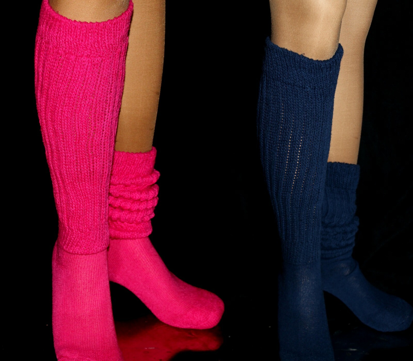 Slouch to Knee Socks Scrunch Hooters Uniform women Soccer Halloween Costume