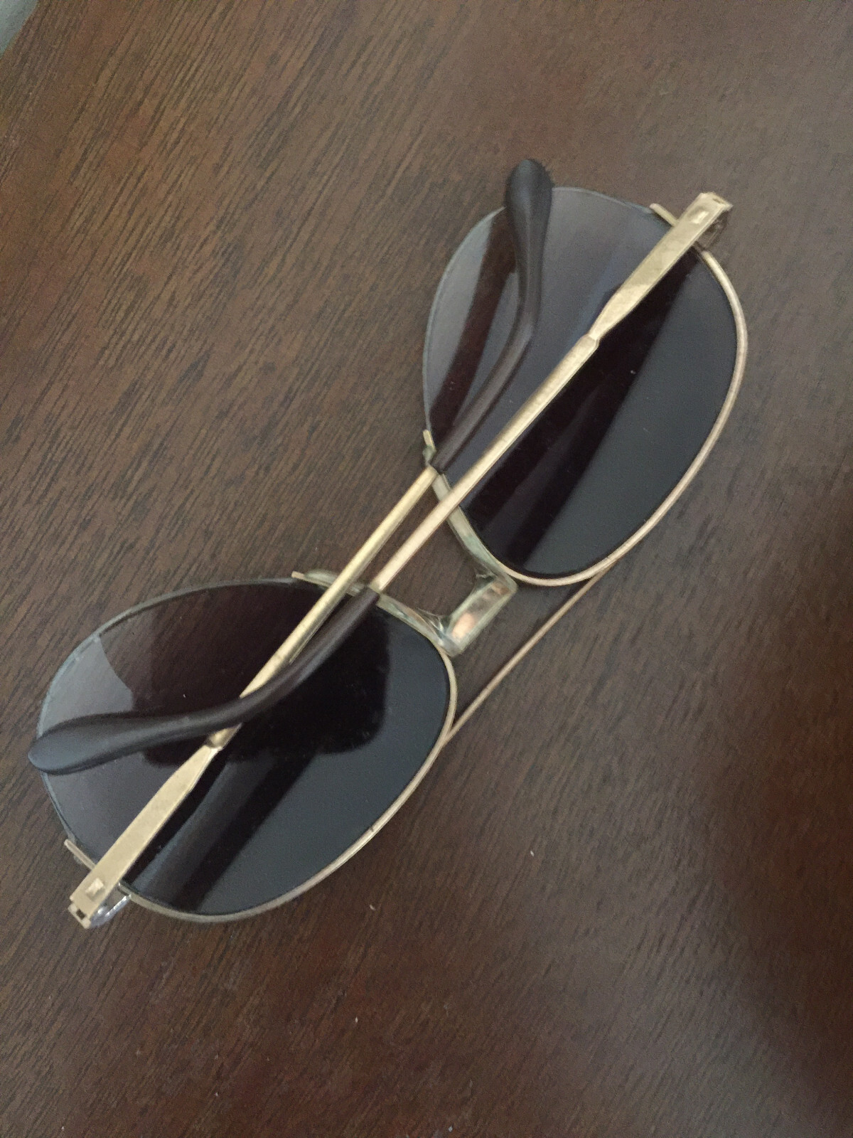 Vintage bronze Aviator Sunglasses bronze Semi-rim Frames brown lens 56[]16 135
