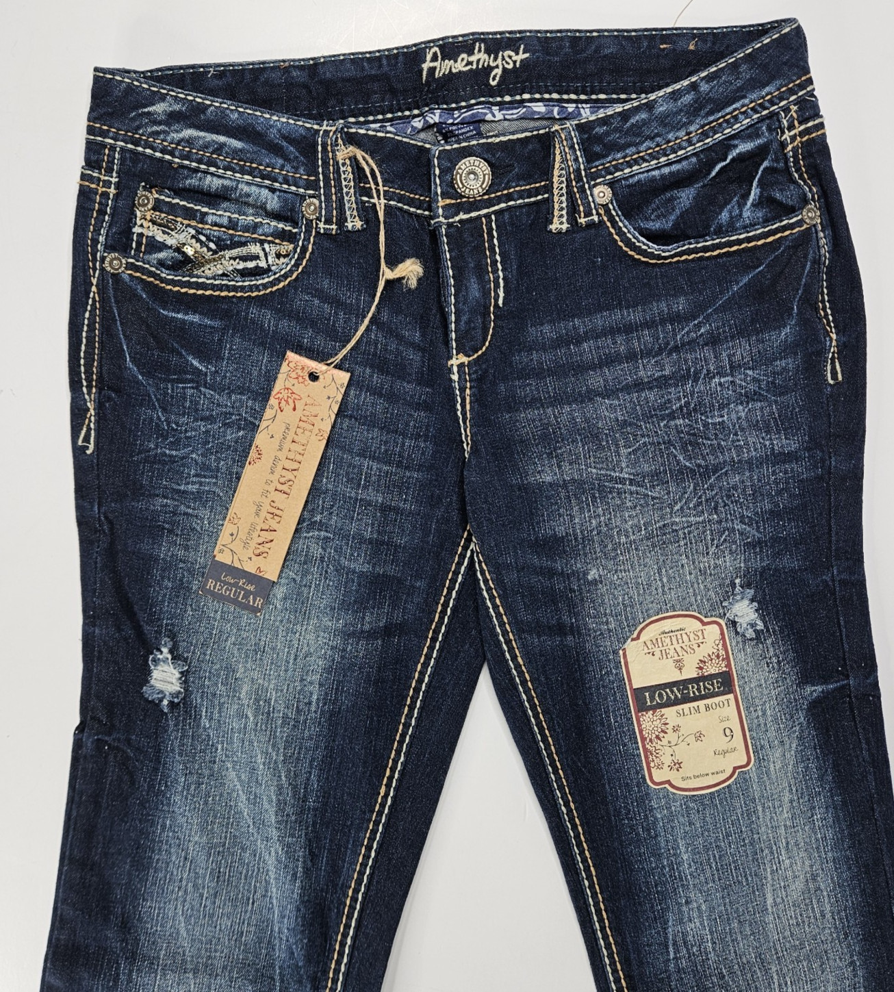 Amethyst Jeans Women’s Size 9 Low-Rise Bootcut Denim Blue
