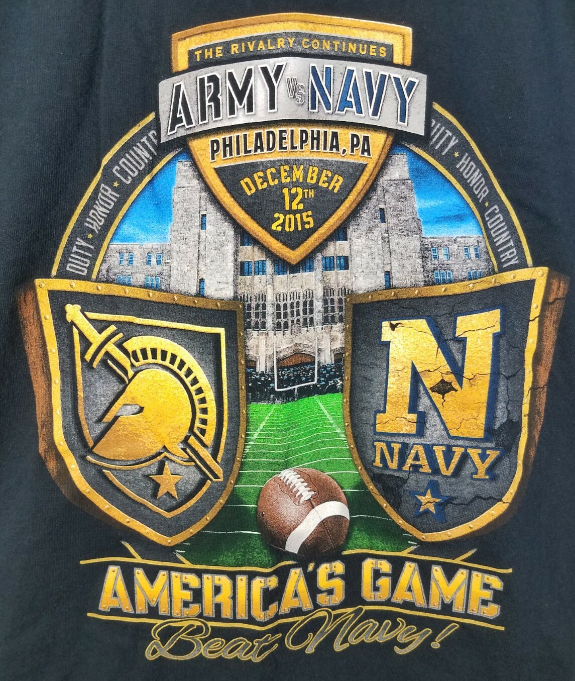 Army Vs Navy Football Classic Mens Medium December 12, 2015 T Shirt West Point