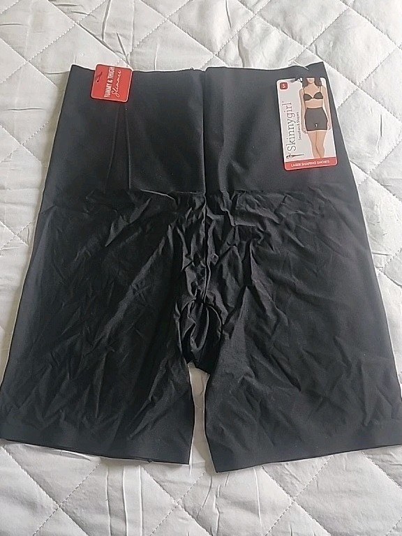 Skinnygirl Laser Shaping Tummy & Thigh Slimmer Shorts Black S Slimming