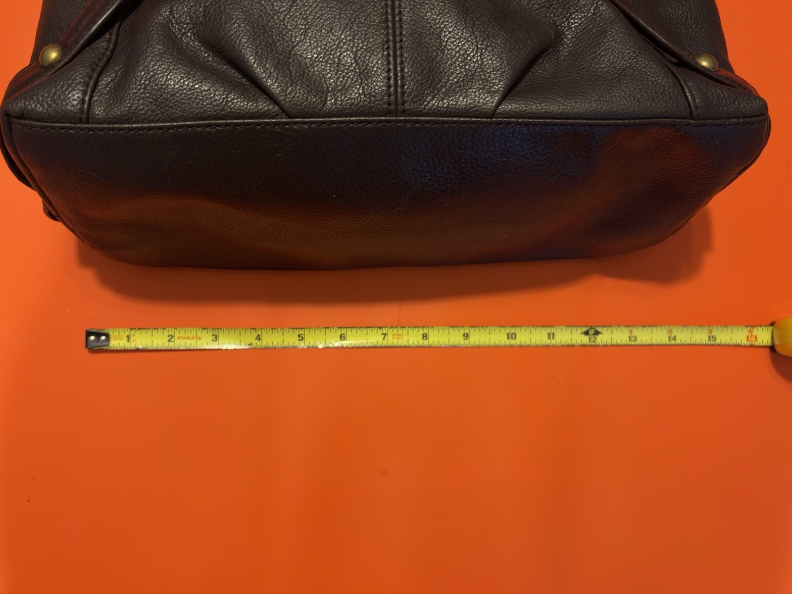 Tignanello Brown Pebble Leather Shoulder Bag Purse