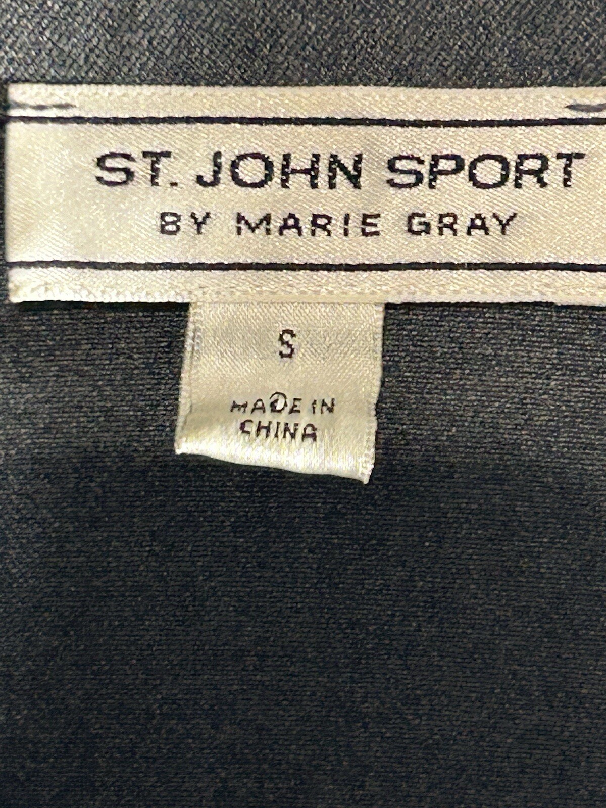 St John Sport Blazer Jacket By Marie Gray Charcoal Gray With Grommets Size Sm