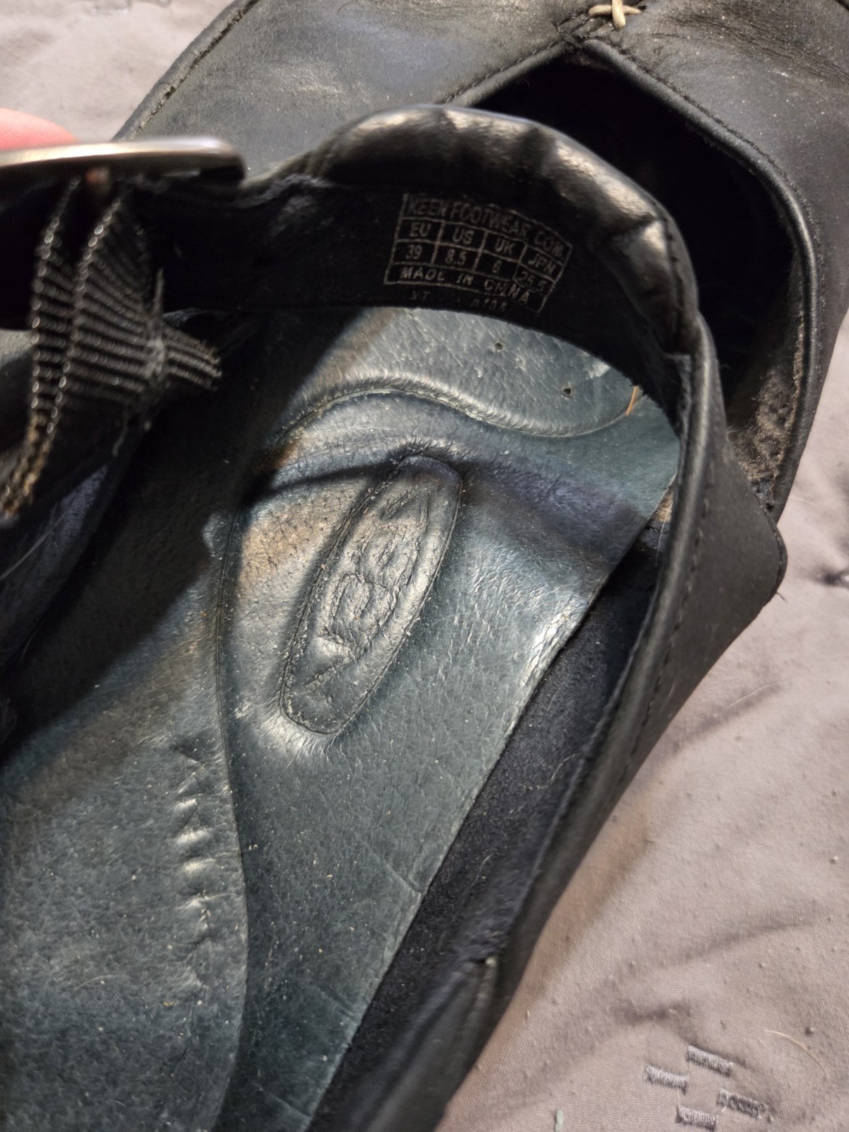 Keen Verona black leather Mary Jane Comfort Skoed W 8.5 boho Academia preppy