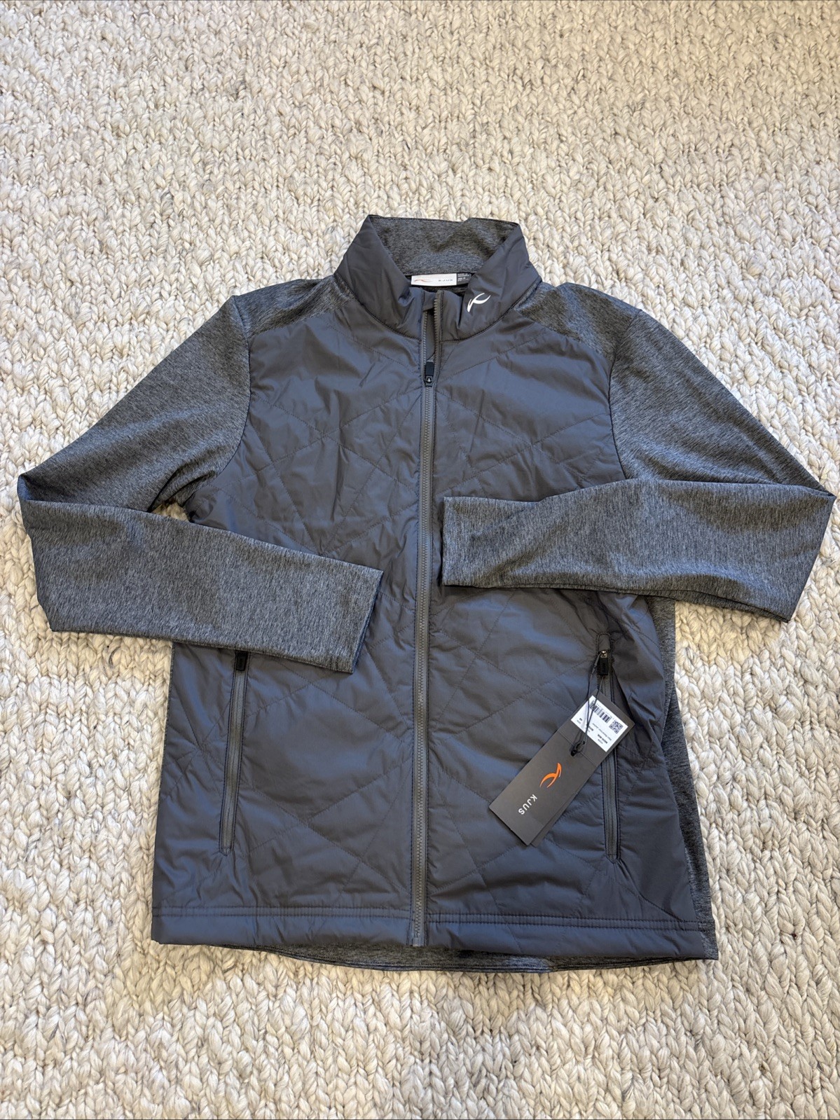 NWT $285 KJUS Golf Men Full Zip Retention Performance Jacket Medium Gray S / 48