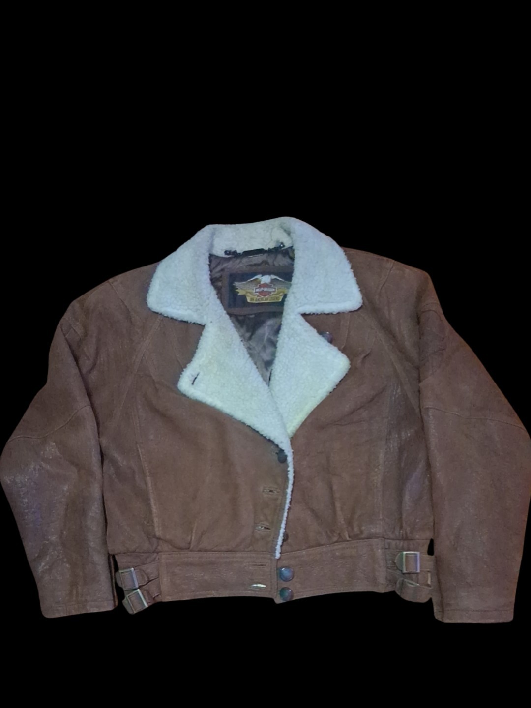 Harley-Davidson Vintage Leather Sharpa Motorcycle Jacket Men’s Size M