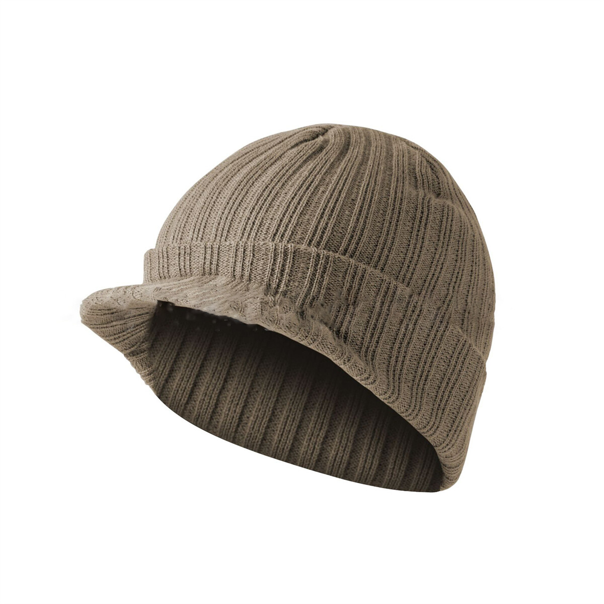 Unisex Winter Chunky Knit Visor Brim Winter Hat Beanie Thick & Warm Men Women