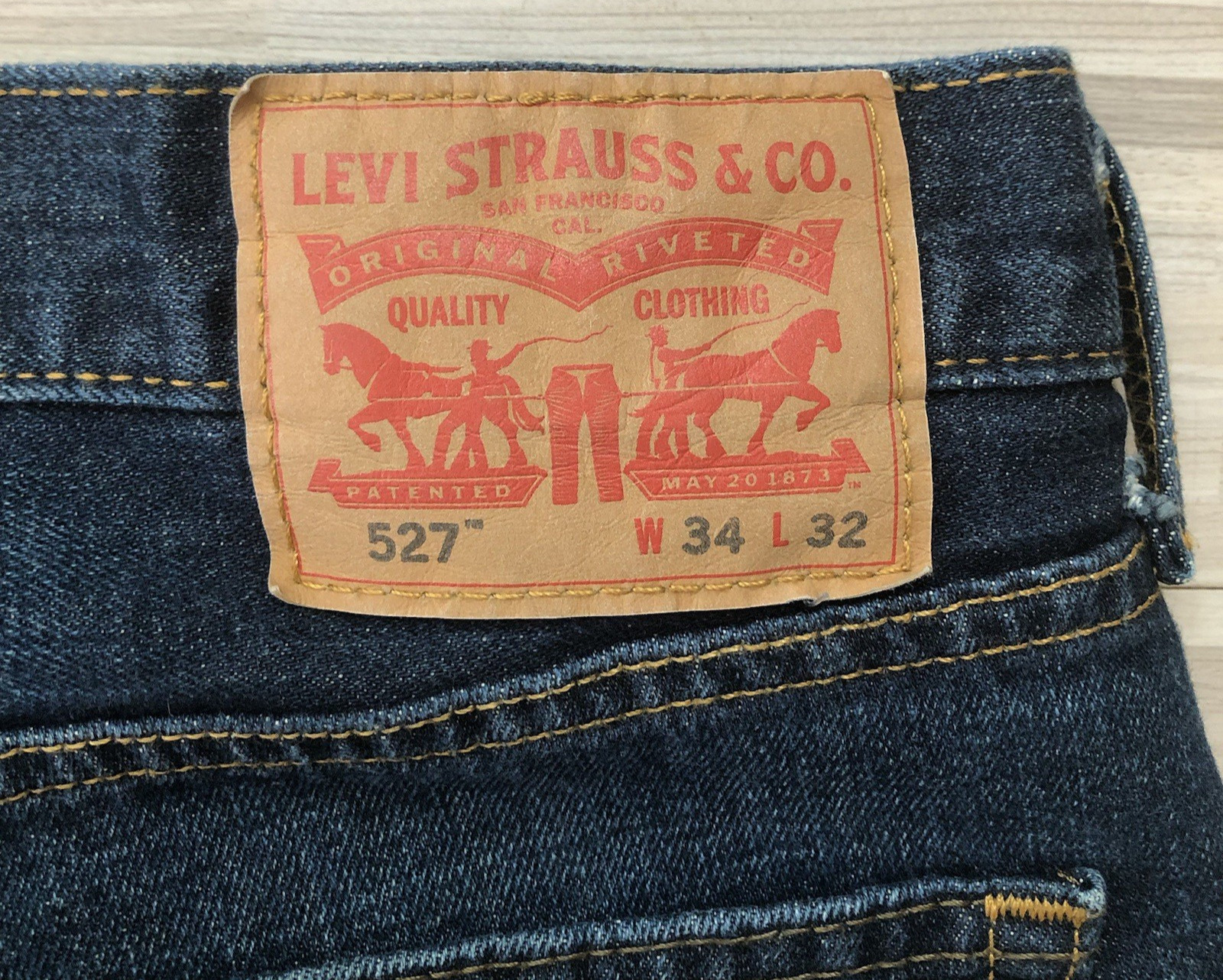 Levi’s, 527, Slim Bootcut, Men’s Jeans, Size 34×32, Blue, Dark Wash