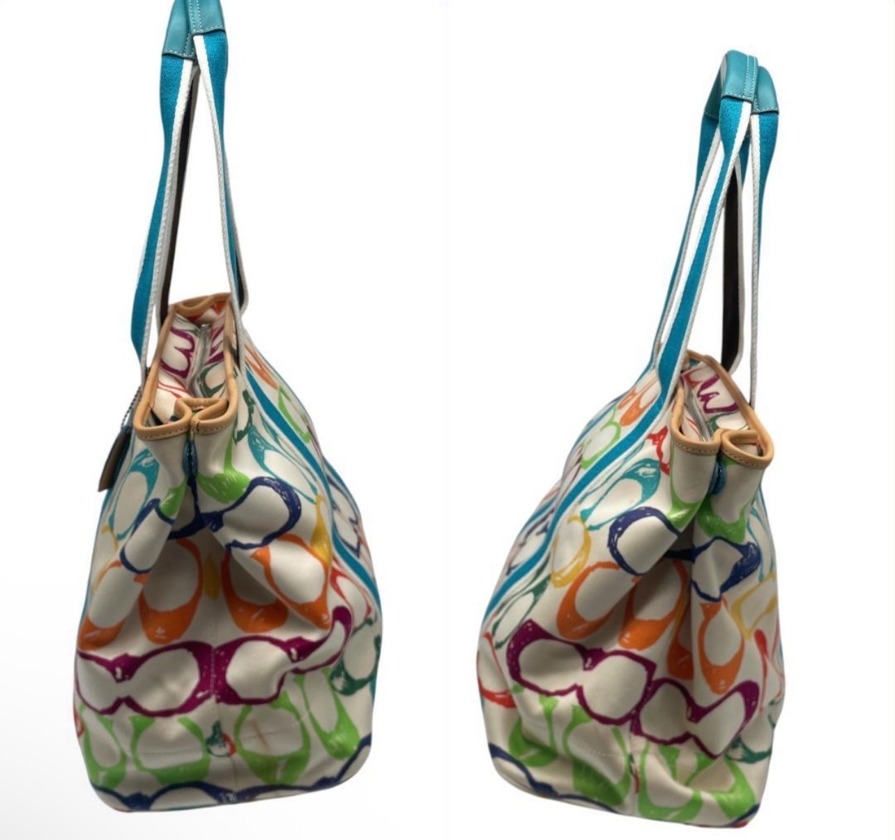 COACH Poppy Signature Tote Bag Multi