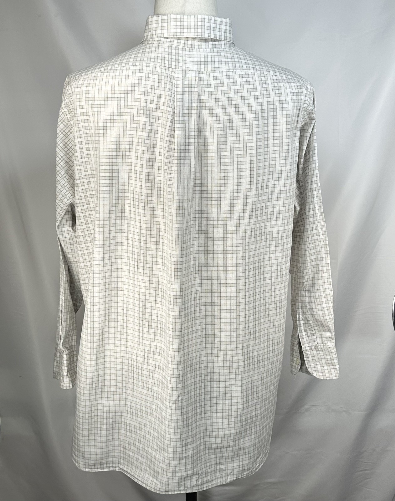 Corporate Image Tom James Check Tailored Oxford Brown Men XL