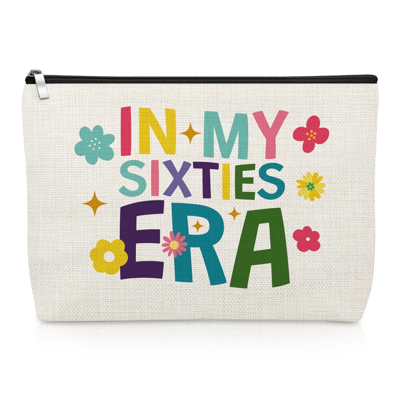 60th Birthday Gifts for Women 1966 Makeup Bag Happy