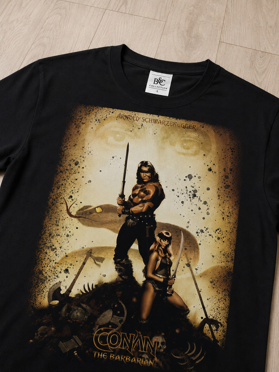 Conan The Barbarian 80s Retro Vintage- B&C T-Shirt Unisex Size L