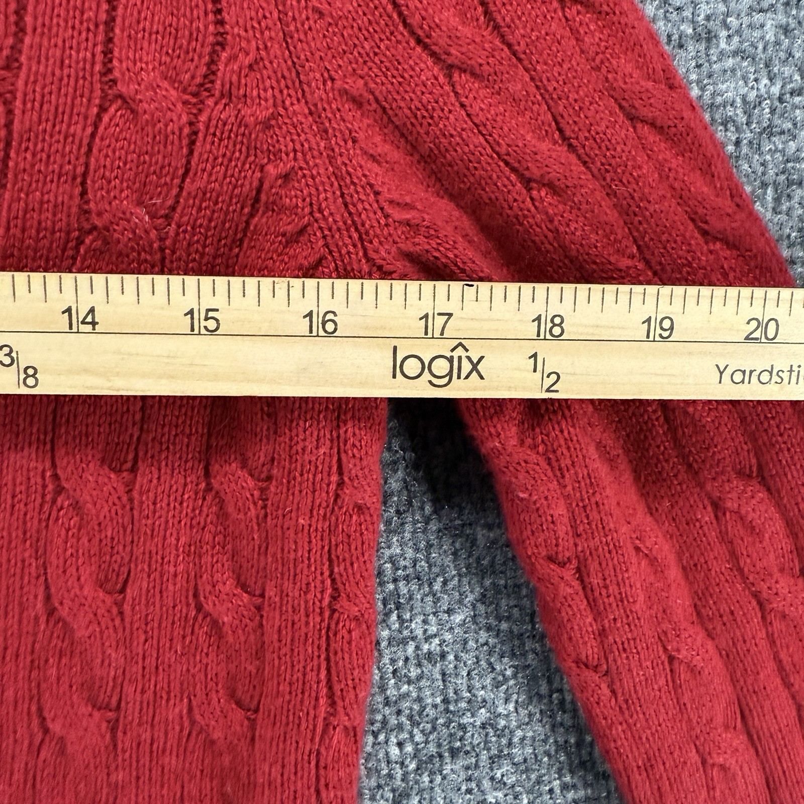 GAP Sweater Womens M Red Angora Rabbit Hair Blend Cable Knit Academia Preppy