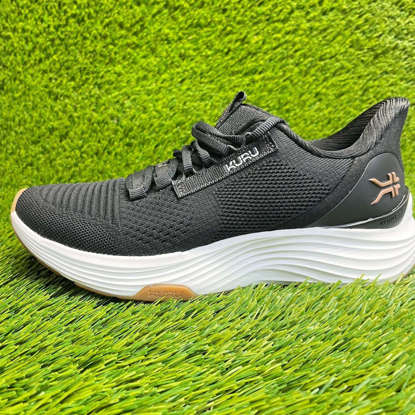 Kuru Atom 2 Womens Size 8.5D Black White Athletic Running Walking Shoes Sneakers