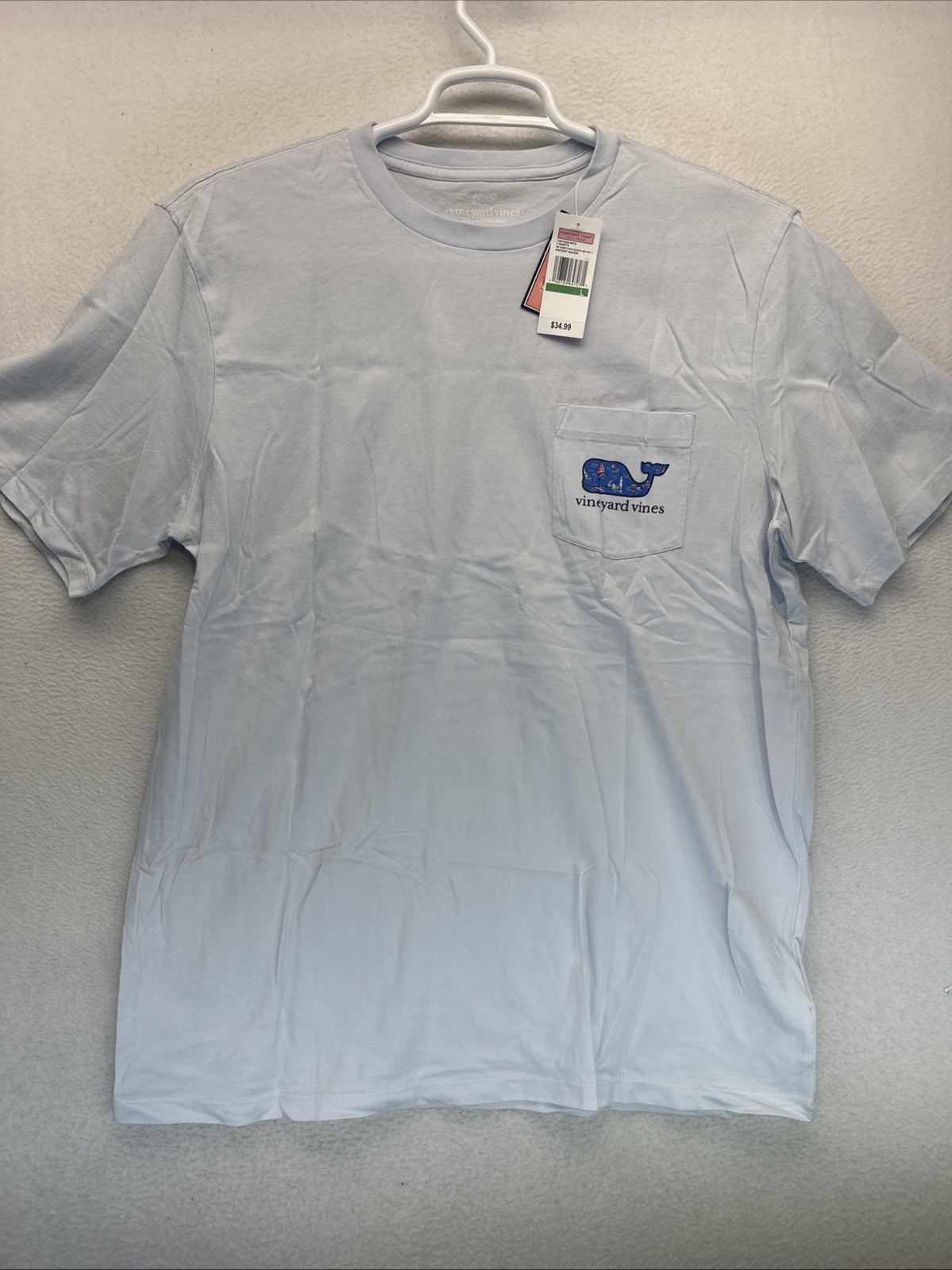 Vineyard Vines Mens Large Hamptons Scenic Ancient Water Pocket Short Sleeve NWT