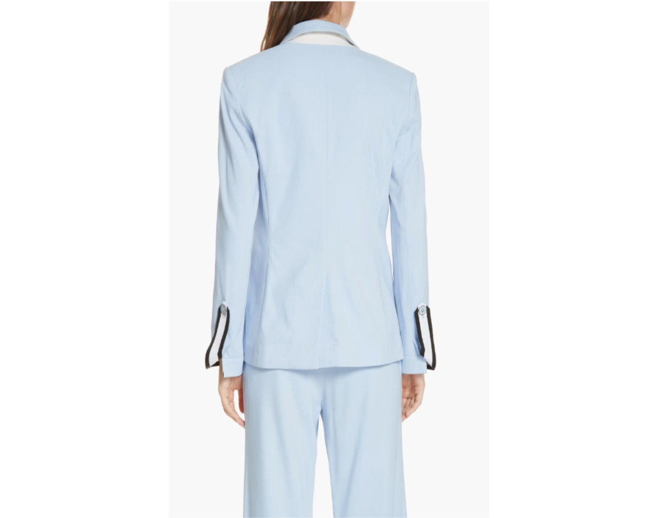 Veronica Beard Double Breasted Eros Dickey Jacket in Light Blue 4 CLASSIC MODERN