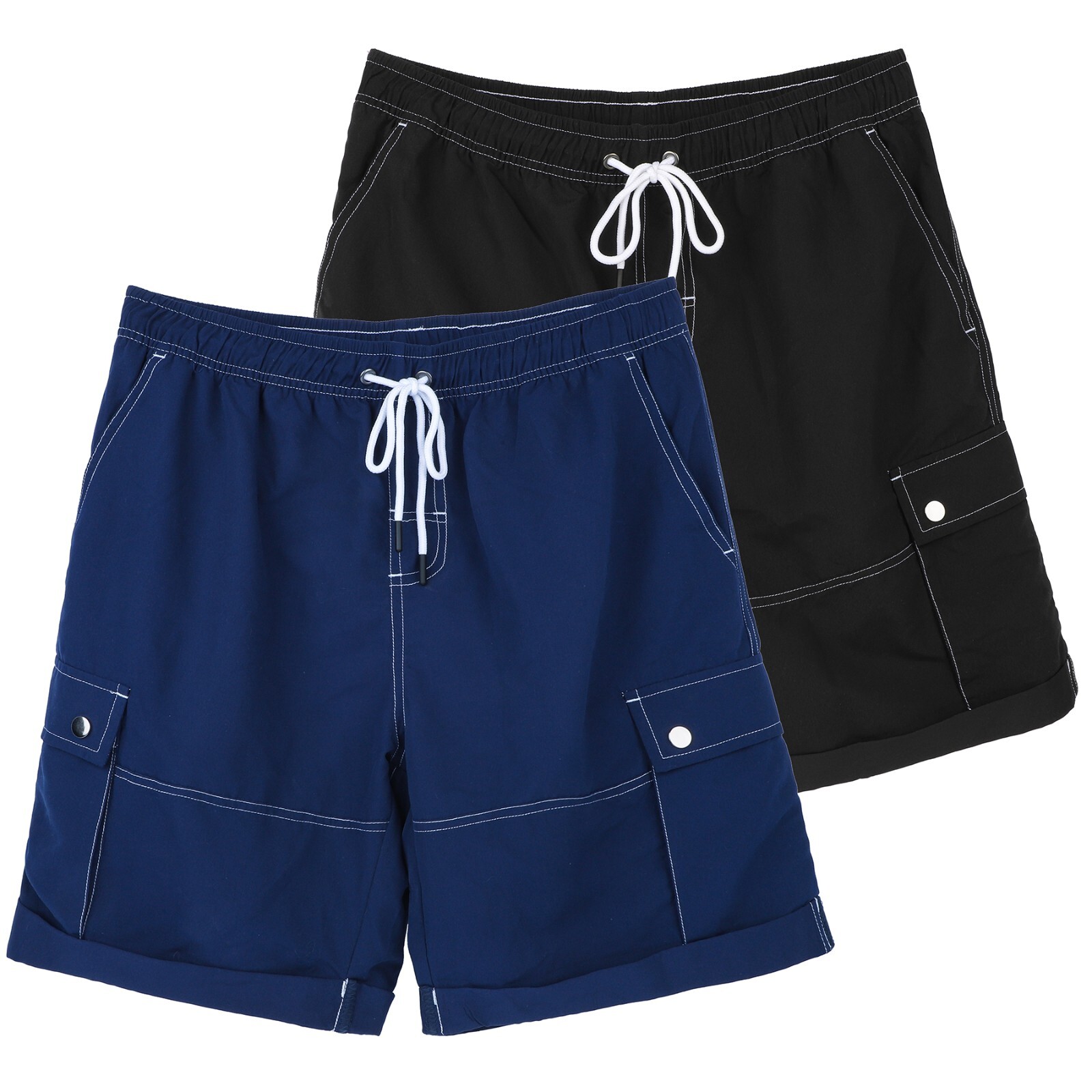 2 Pairs Men’s Quick Dry Swim Trunks Swimming Shorts Suit Beach Surf Board Wear
