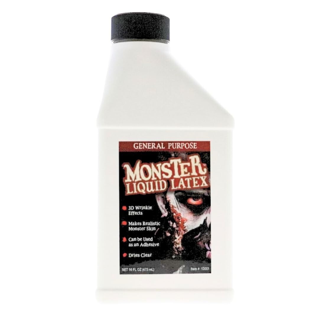 Monster Liquid Latex – Dries CLEAR – Creates Zombie Skin and FX