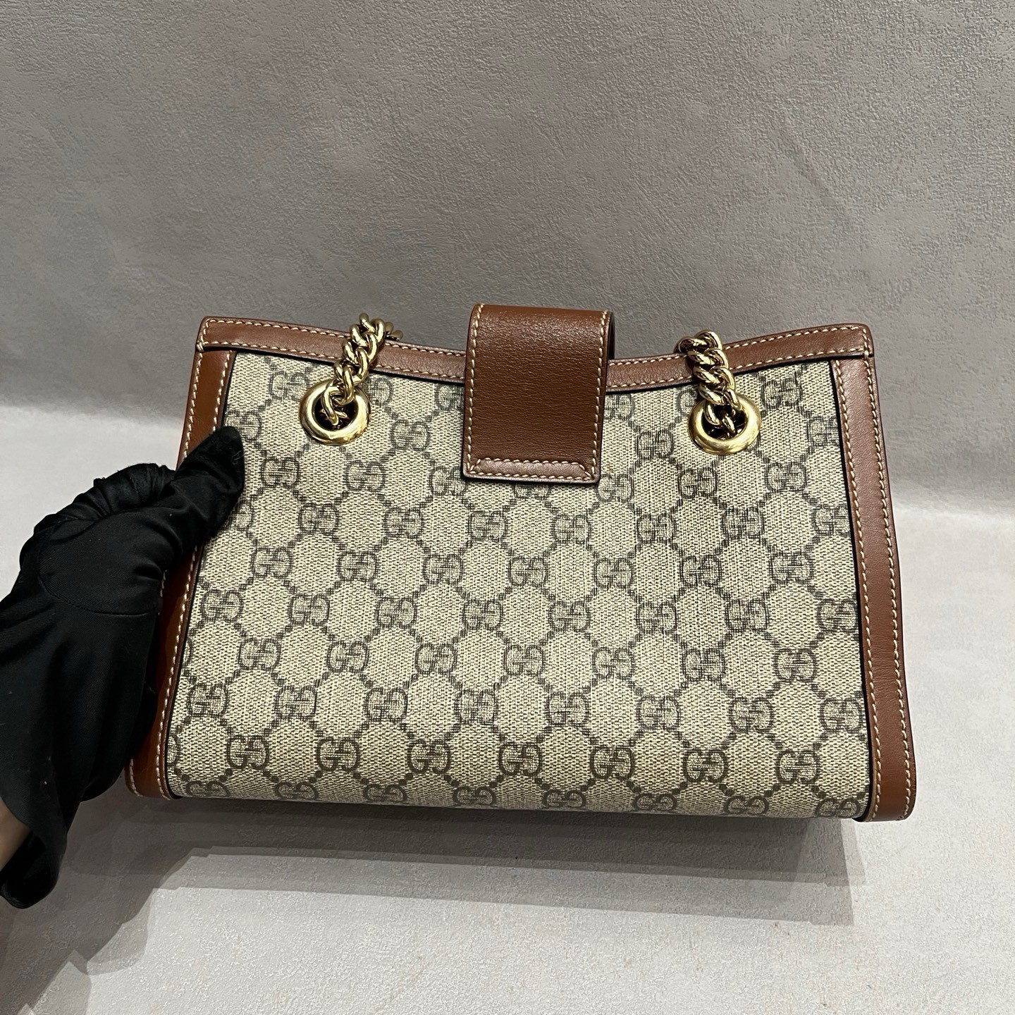 Gucci Pre-Owned Authentic Padlock Series Shoulder Bag Caramel