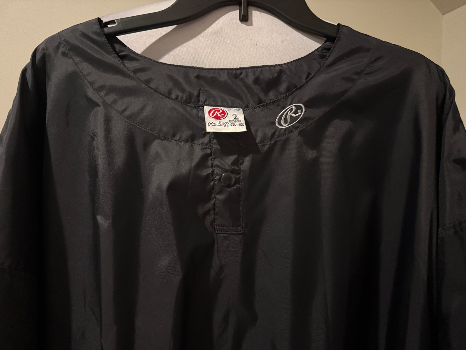 RAWLINGS Mens Baseball Windbreaker Rain Pullover Shirt Jacket NWT – 2XL XXL