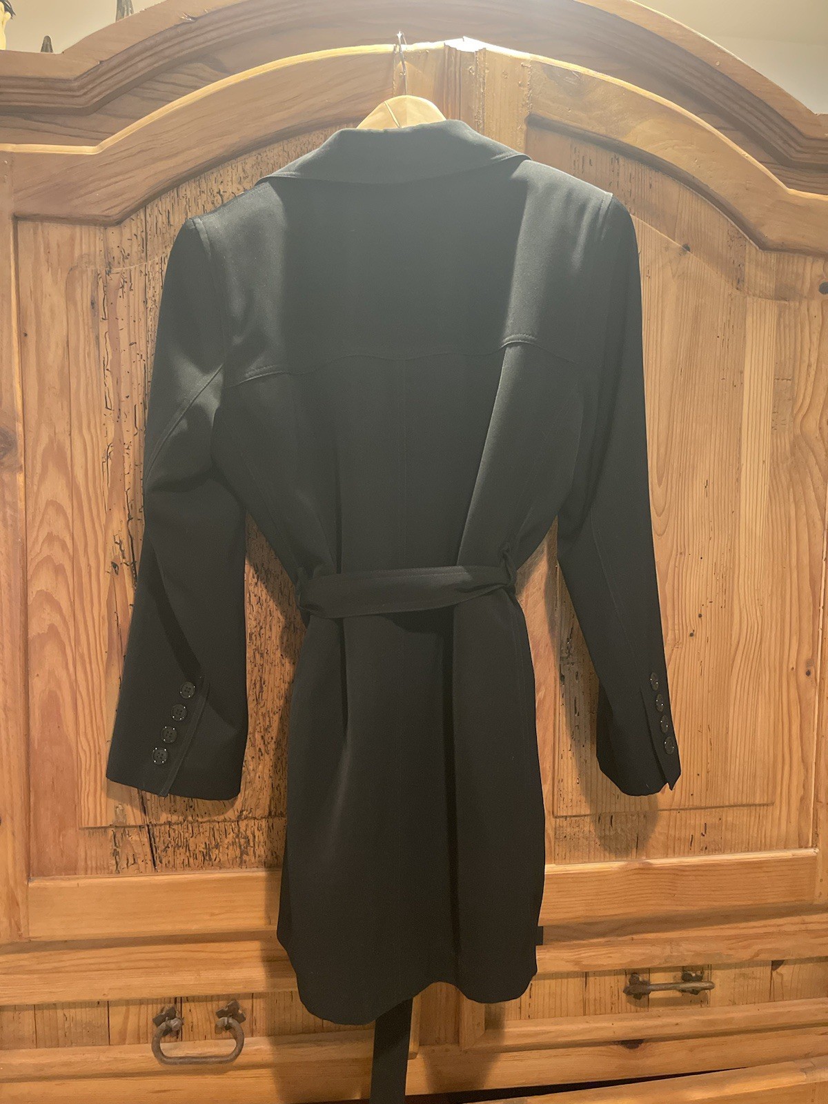 Gallery Petite Black Trench Coat Women P/L