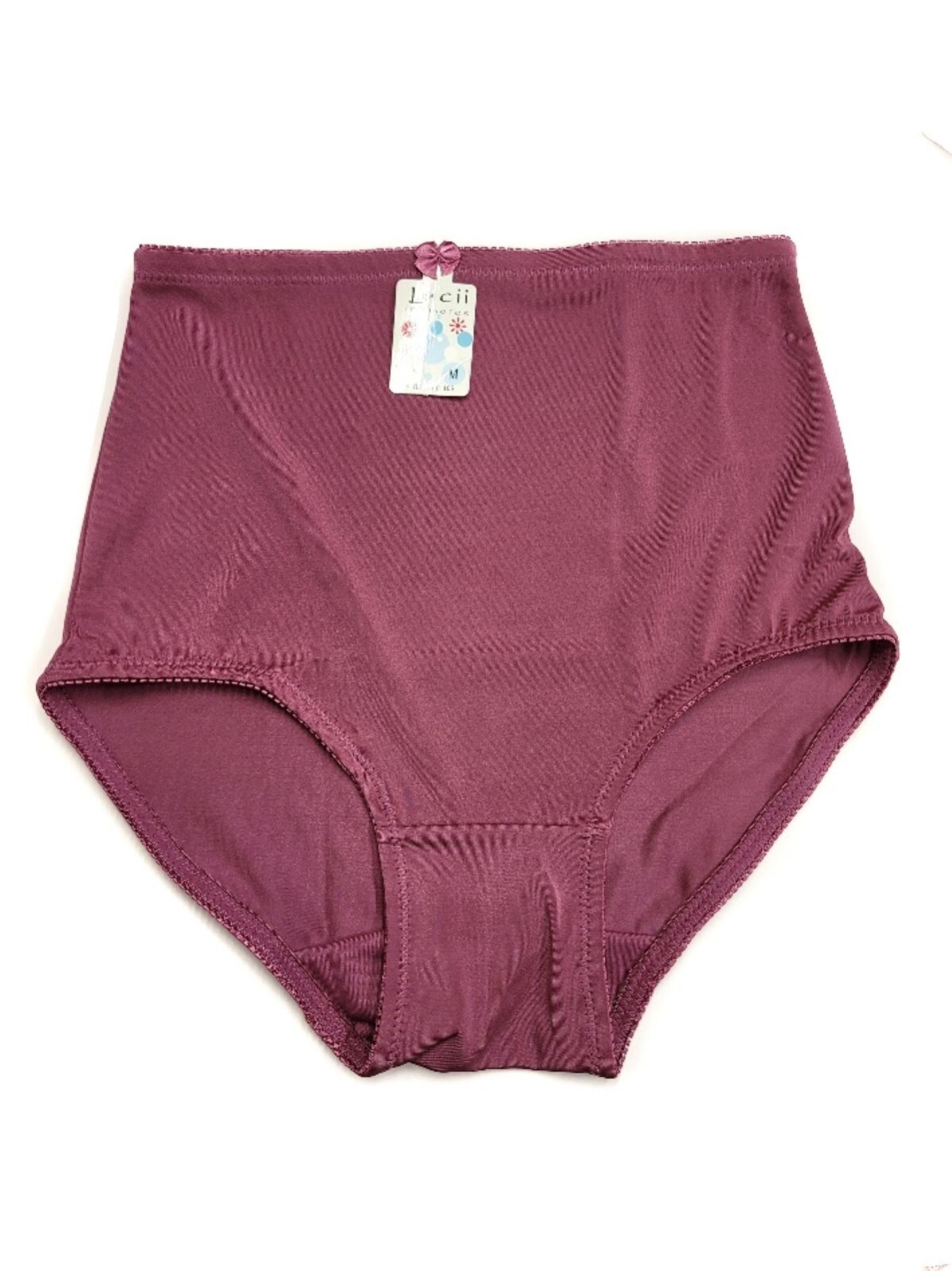 Lucii High Waist Light Tummy Control Full Coverage Satin Brief Girdle Panties
