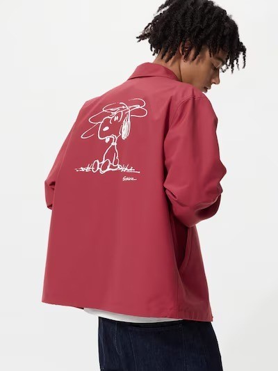 UNIQLO PEANUTS Coach Jacket XS-4XL Long-Sleeve Snoopy Unisex