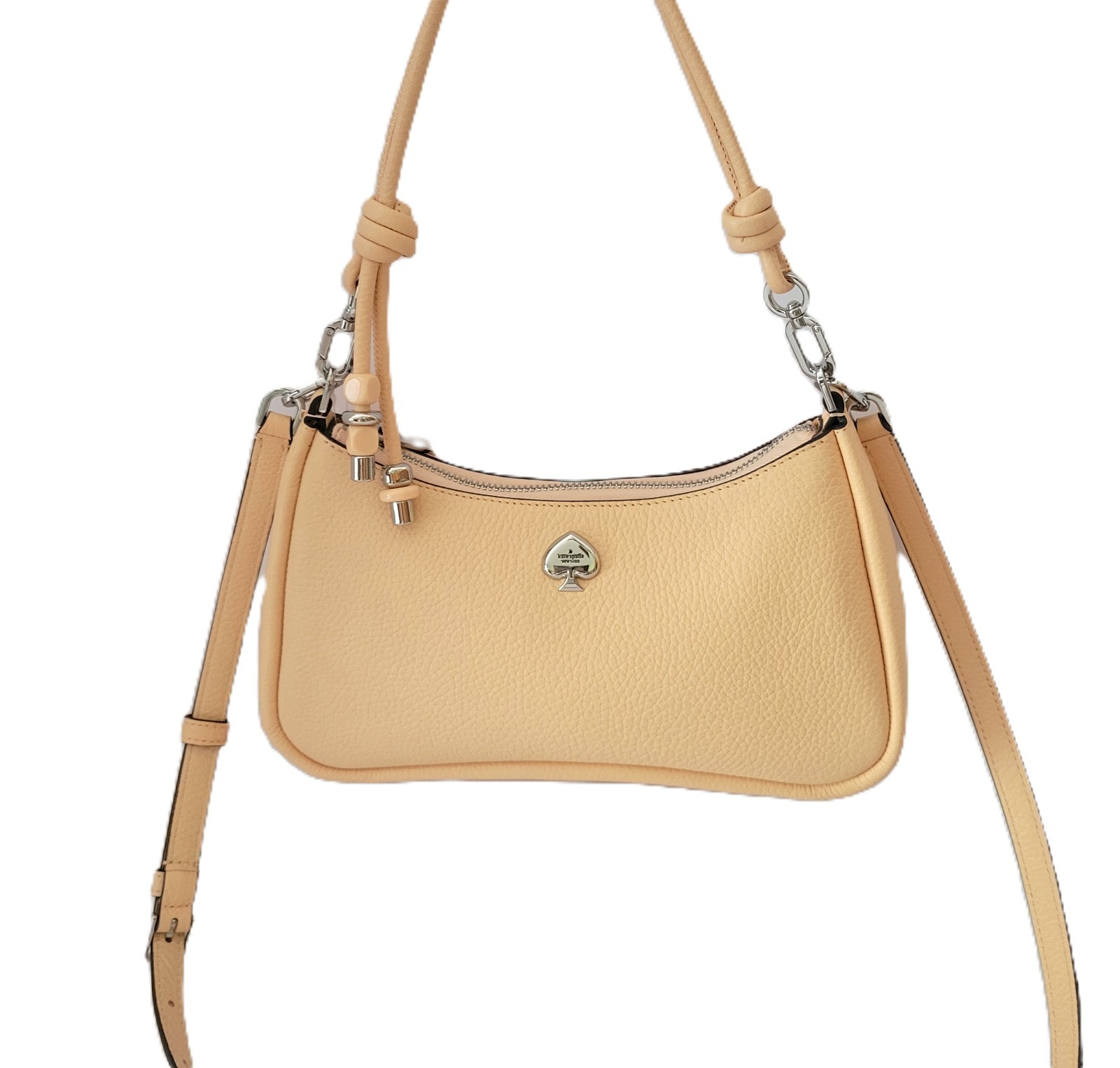 Kate Spade KO435 Kayla Knotted Strap Small Shoulder Handbag Citrus Glaze Leather